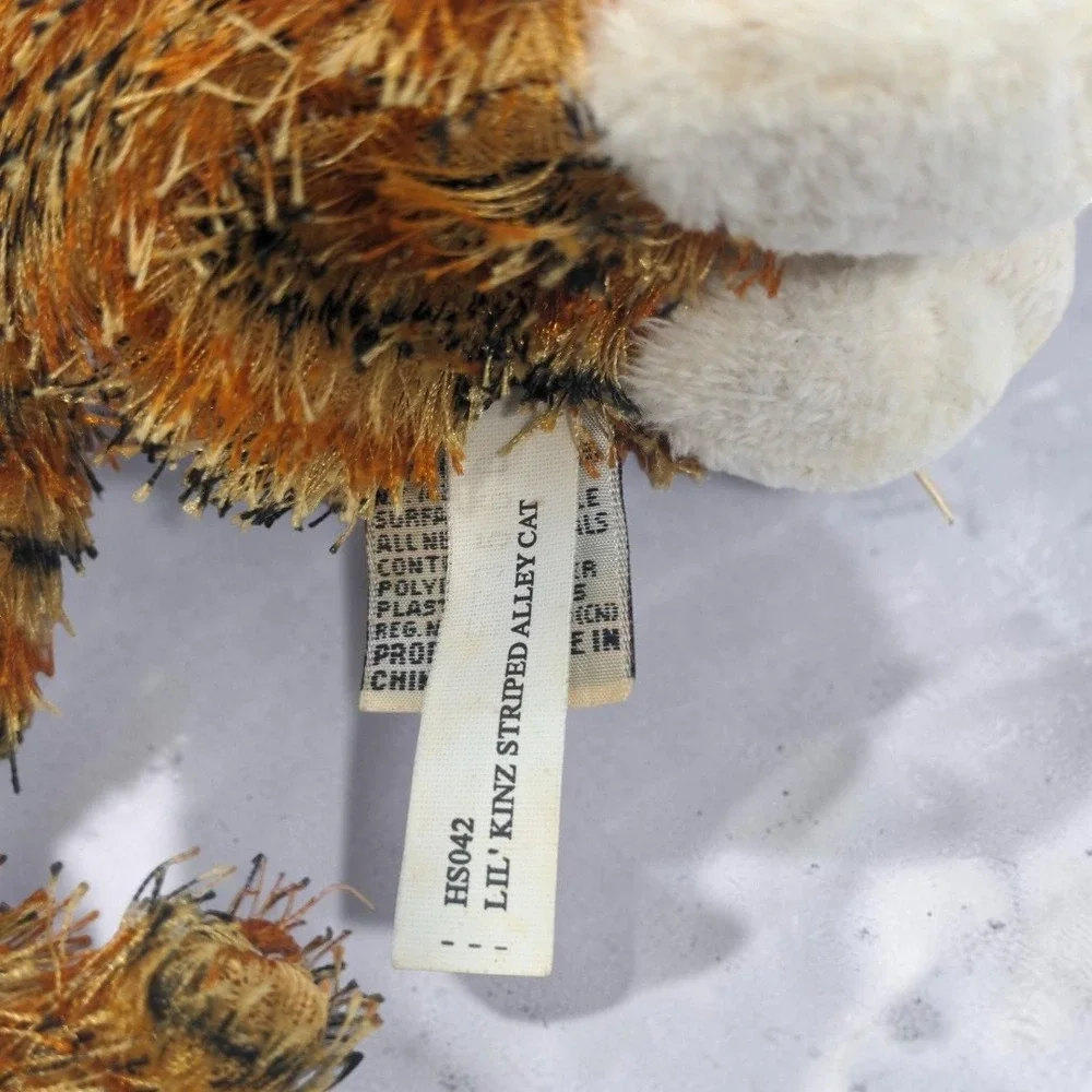 Ganz Lil Kinz Striped Alley Cat HS042 Plush 2007 Orange Tiger Stuffed Animal Toy